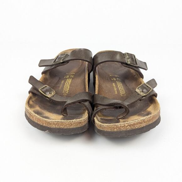 Birkenstock Brown Oiled Leather Mayari Sandals Size 41 - Picture 3 of 9